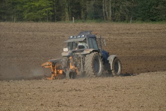 France, ploughing tractor