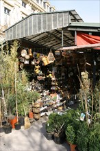 France, Paris 4e, ile de la cite, marche aux fleurs, place louis lepine, commerce,