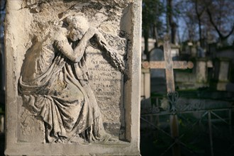 France, Paris 20e, cimetiere du pere Lachaise, sepulture