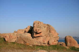 France, Bretagne, Cotes d'Armor, cote de granit rose, ploumanach, rochers