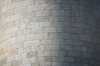 France, Bretagne, Finistere sud, pays bigouden, saint guenole, pres du phare d'Eckmuhl, la vieille tour, detail construction, blocs de pierre,