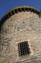 France, Bretagne, Ille et Vilaine, rennes, fortification pres des portes mordelaises, tour, grille, fentre, machicoulis, rempart,