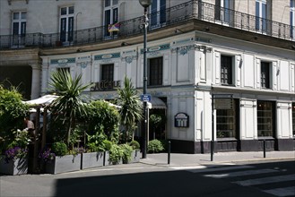 France, pays de loire, loire atlantique, Nantes, place graslin, facade immeuble en hemicycle, la cigale, brasserie art nouveau,