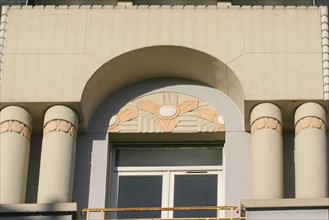 France, Basse Normandie, Manche, Cotentin, Cherbourg, centre ville, art deco, facade rue Francois lavieille