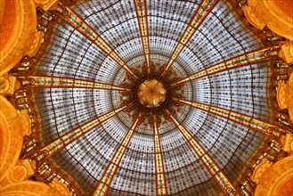 Great dome of Galeries Lafayette in Paris