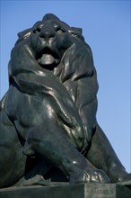 France, Paris 14e, place Denfert Rochereau, le lion de Belfort, statue, defense nationale, bartholdi,