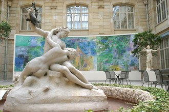 France, Haute Normandie, Seine Maritime, Rouen, musee des beaux arts, 1 place restout, jardin des sculptures, tableau la Seine de raoul dufy,