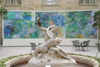France, Haute Normandie, Seine Maritime, Rouen, musee des beaux arts, 1 place restout, jardin des sculptures, tableau la Seine de raoul dufy,