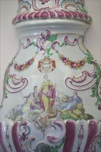 France, Haute Normandie, Seine Maritime, Rouen, musee de la ceramique, 1 place faucon, ancien hotel d'hocqueville, vieux Rouen, fontaine d'applique (vers 1776)