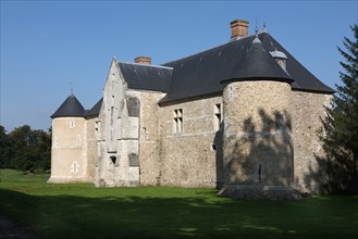 France, Haute Normandie, Seine Maritime, ecretteville les baons, manoir du catel, chateau medieval,
