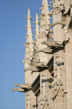 France, Haute Normandie, Seine Maritime, Rouen, palais de justice, tribunal, institution, monument historique restaure en 2007, gargouilles au role purement decoratif de l'aile ouest sur la rue aux ju...