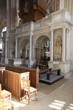 France, Haute Normandie, Seine maritime, arques la bataille, eglise notre dame de l'assomption, jube de pierre,