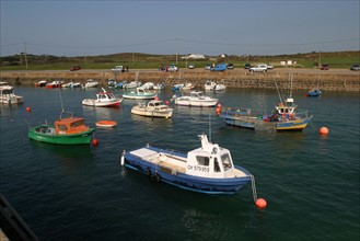 France, Basse Normandie, Manche, val de saire, fermanville, cap levi, port, barques, bateaux, peche, plaiisance,