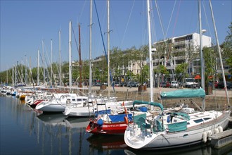 France, Bretagne, Morbihan, lorient, port de plaisance, bassin, bateaux de plaisance, 
 quai des indes,