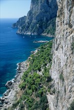 Italie, sud, golfe de naples, capri, falaises, iles fraglioni, mer, plage, station balneaire,