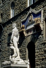 Italie, toscane, florence, firenze, renaissance italienne, palazzo vecchio, palais vieux, hotel de ville, statue, sculpture,