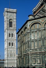 Italie, toscane, florence, firenze, renaissance italienne, santa maria del fiore, campanile de giotto, marbre, duomo, baptistere,