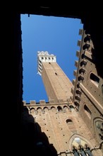 Italie, toscane, sienne, piazza del campo, place, campanile, palais public,