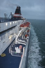France, Haute Normandie / angleterre, seine maritime, le havre / portsmouth, traversee trans manche, a bord du ferry boat, norman voyager, navigation, mer, nuit, accostage a portsmouth,