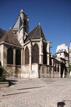 France, ile de france, paris 4e arrondissement, le marais, eglise saint gervais et saint protais, facade, rue des barres,