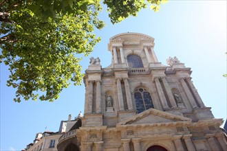 France, ile de france, paris 4e arrondissement, le marais, eglise saint gervais et saint protais, facade, rue de l'hotel de ville,