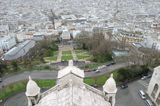 basilique du Sacre coeur, vue sur paris depuis le tour du dome
