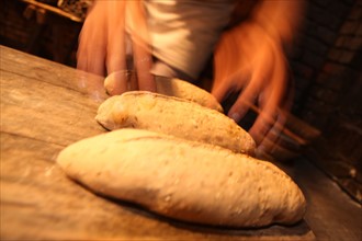 France, Haute Normandie, eure, pays du roumois, la haye de routot, four a pain communal, boulangerie, cuisson du pain,