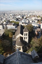 France, ile de france, paris 18e arrondissement, butte montmartre, basilique du sacre coeur, panorama depuis le dome, vue generale, paysage urbain,
