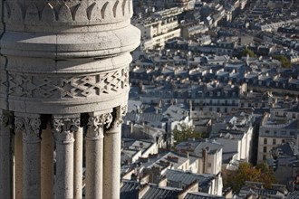 France, ile de france, paris 18e arrondissement, butte montmartre, basilique du sacre coeur, panorama depuis le dome, vue generale, paysage urbain,