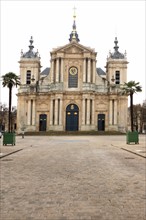 France, Ile de France, Yvelines, Versailles, cathedrale saint louis, religion catholique, facade, parvis,