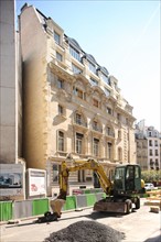 France, Ile de France, paris 2e arrondissement, 58 rue du louvre, bizarrerie de raccord de deux immeubles,