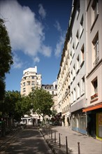 France, Ile de France, paris 3e arrondissement, rue du grenier saint lazare, immeubles, hauts inattendus,