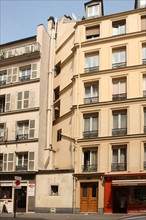 France, paris 6e arrondissement, rue d'assas, facades numeros 29/31, decrochage de facade, urbanisme,