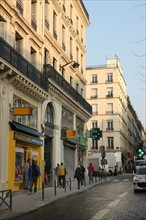 France, Ile de France, paris, 8e-9e arrondissement, rue d'amsterdam, immeuble sureleve au 20e siecle,