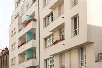 France, Ile de France, paris 13e arrondissement, 70 rue albert, sequences stylistiques, alignement, immeubles,