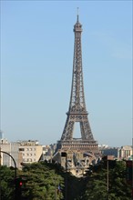 France, Ile de France, paris 15e arrondissement, bd pasteur vue sur la tour eiffel,