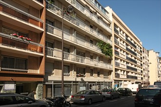 France, paris 15e arrondissement, rue sebastien mercier, alignements d'immeubles, facades,
