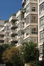 France, Ile de France, paris 16e arrondissement, 16 22 rue erlanger, immeubles, facades, sequences stylistiques,