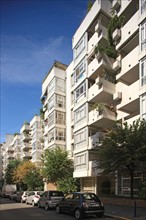 France, Ile de France, paris 16e arrondissement, 16 22 rue erlanger, immeubles, facades, sequences stylistiques,