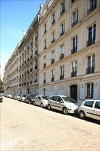 France, Ile de France, paris 16e arrondissement, 10 a 16 rue antoine roucher, facades, alignements, sequence stylistique,