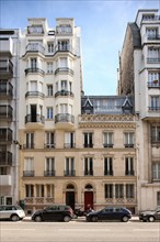 France, Ile de France, paris 17e arrondissement, 63 rue jouffroy d'abbans, elevation du batiment, sequence stylistique, facades,