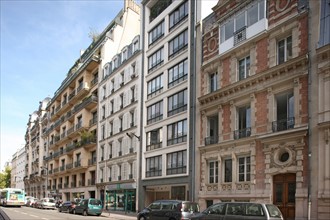 France, Ile de France, paris 17e arrondissement, 53 a 59 rue jouffroy d'abbans, sequence stylistique, facades,