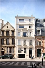 France, Ile de France, paris 17e arrondissement, 19 rue henri rochefort, haut inattendu, alignements de facades differentes,