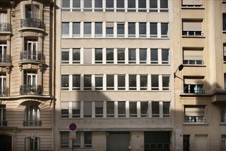 France, Ile de France, paris 17e arrondissement, 10 a 14 rue ampere, sequence stylistique, facades,