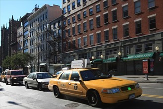 usa, state of New York, NYC, Manhattan, Greenwich Village, taxi