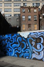 usa, state of New York, NYC, Manhattan, Greenwich Village, mur peint,