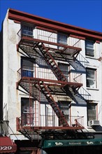 usa, state of New York, NYC, Manhattan, Greenwich Village, bleeckers street, escaliers,