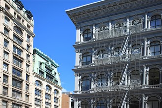 usa, state of New York, NYC, Manhattan, Soho, facade, building, escaliers,