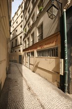 France, ile de france, paris 2e arrondissement, etienne marcel, passage de la trinite, paves, 
Date : 2011-2012
