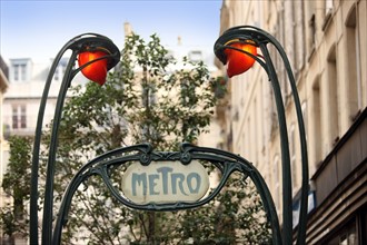 France, ile de france, paris 2e arrondissement, metro reaumur sebastopol, Hector Guimard, 
Date : 2011-2012